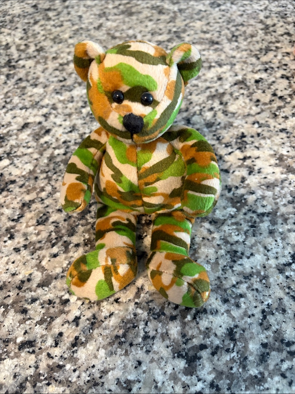 Camouflage Plush Teddy Bear - Green & Brown
